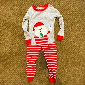 Carter’s Santa Claus Stripe Snug Fit 2-Piece Unisex Pajama Set